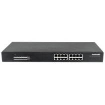 Switch 16x RJ45 Gigabit PoE+ 220W, metal, 19"