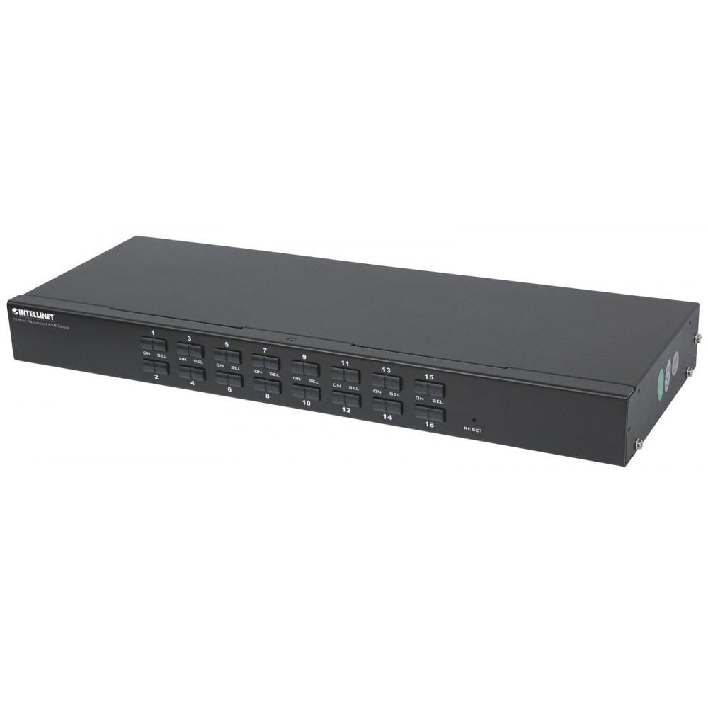 Intellinet 506496 Przełącznik KVM 16x1 VGA/USB/PS2 OSD
