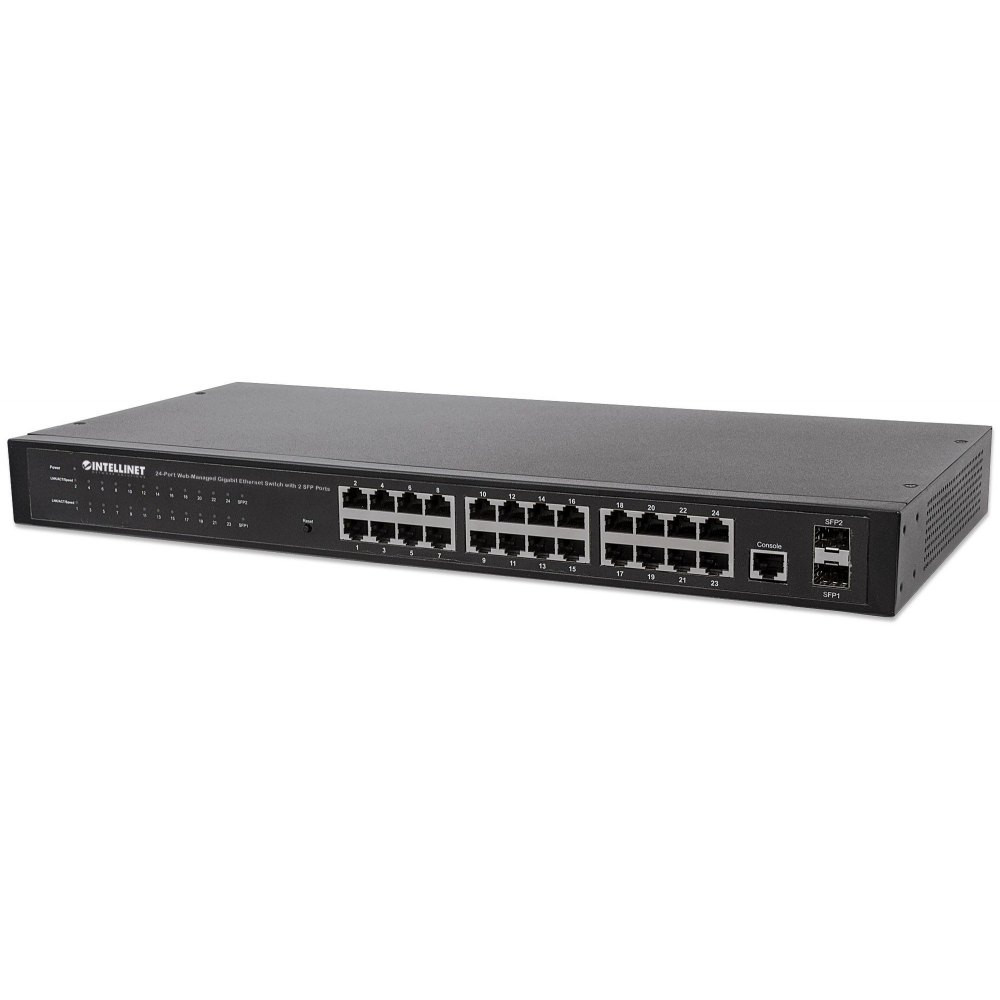Switch zarządzalny 24x RJ45 Gigabit, 2x SFP