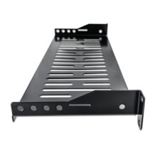 Półka 1U 150mm rack 19, 2 pkt mocowania, perforowana, czarna
