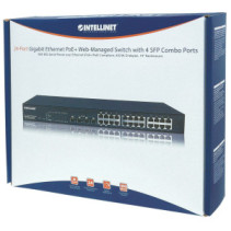 Switch zarządzalny 24x RJ45 Gigabit PoE+ 430W, 4x SFP