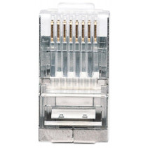 Wtyk RJ45 8P/8C Cat5e STP, linka/drut, linia PRO, 100 szt