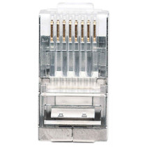 Wtyk RJ45 8P/8C Cat5e STP, drut, 100 szt