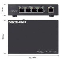 Extender Ultra PoE Gigabit, 4x RJ45 90W, do 200m