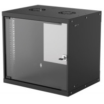 Szafa wisząca Rack 19" 9U 540/400 czarna, do złożenia