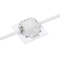 Gniazdo podtynkowe 2x RJ45 Cat6 STP białe