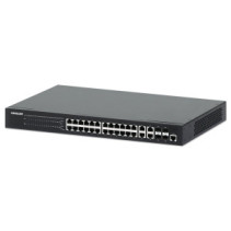 Switch zarządzalny 24x RJ45 Gigabit PoE+ 370W, 4x SFP/RJ45