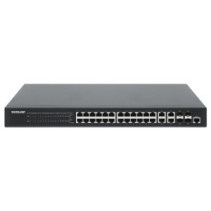 Switch zarządzalny 24x RJ45 Gigabit PoE+ 370W, 4x SFP/RJ45