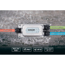 Zasilacz PoE+ Gigabit, 1x RJ45 30W, zewnętrzny IP67