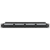 Patch Panel 24x RJ45 Cat6 UTP ze wspornikiem do kabli
