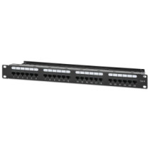 Patch Panel 24x RJ45 Cat6 UTP ze wspornikiem do kabli