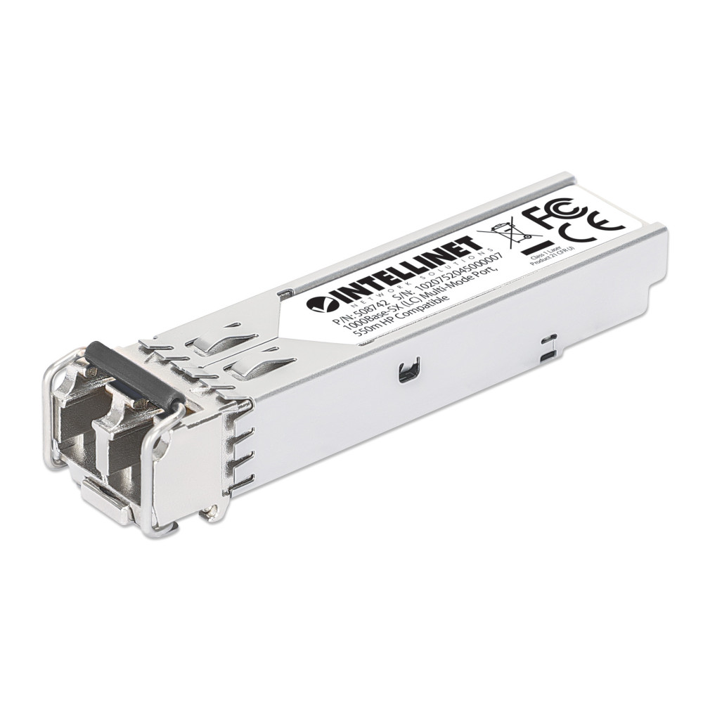 Moduł SFP 1G, LC Duplex MM, 550m, 1000Base-SX, 850nm, miniGBIC, HPE