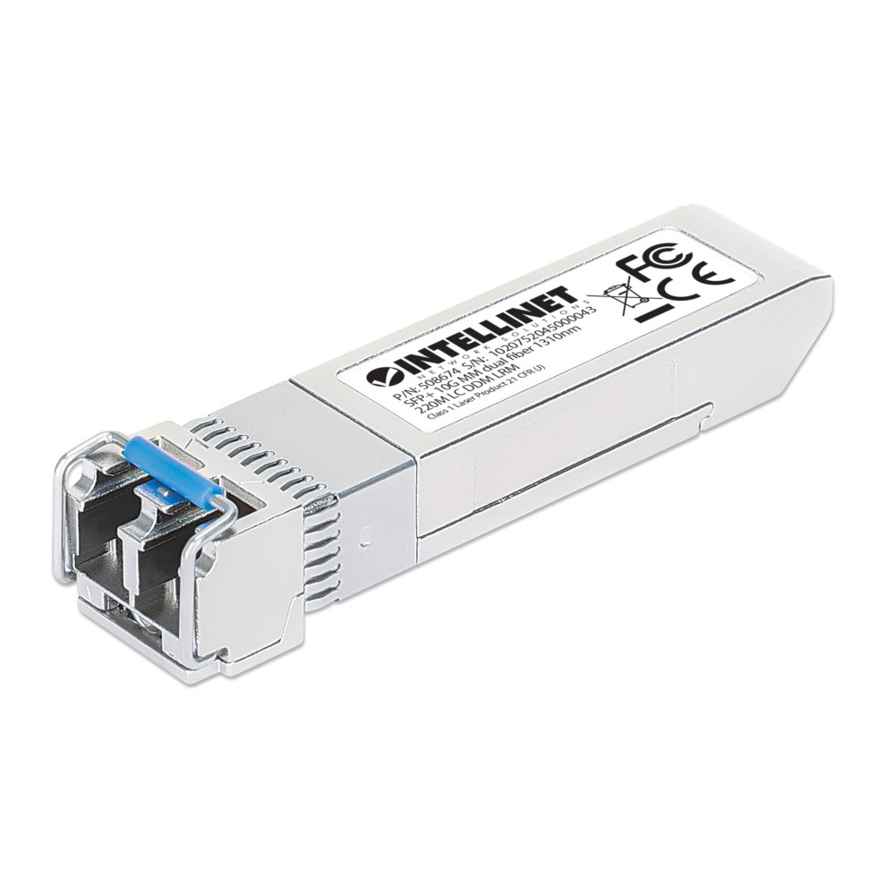 Moduł SFP+ 10G, LC Duplex MM, 220m, 10GBase-LRM, 1310 nm, miniGBIC, DDM, MSA