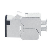 Moduł Keystone Cat6A STP slim, beznarzędziowy, czarny