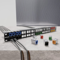 Moduł Keystone Cat6A STP slim, beznarzędziowy, czarny