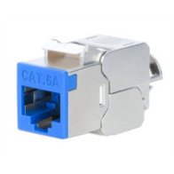 Moduł Keystone Cat6A STP slim, beznarzędziowy, niebieski