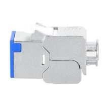 Moduł Keystone Cat6A STP slim, beznarzędziowy, niebieski
