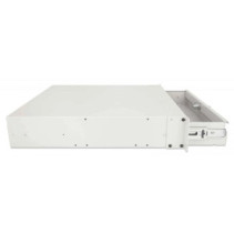 Szuflada do szaf Rack, 2U, z zamkiem, 466mm, szara