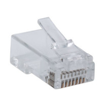 Wtyk RJ45 8P/8C Cat5e UTP, linka/drut, przelotowy, 50 szt