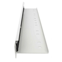 Panel szczotkowy z tacką na kable, 1U, 2 sztuki, szary