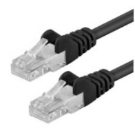 Patchcord Cat6 UTP 0,3m 100% CU czarny