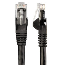 Patchcord Cat6 UTP 0,3m 100% CU czarny