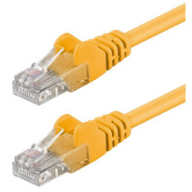 Patchcord Cat6 UTP 0,3m 100% CU żółty