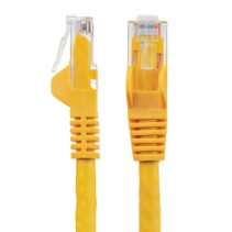 Patchcord Cat6 UTP 0,3m 100% CU żółty