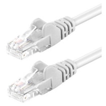 Patchcord Cat6 UTP 0,3m 100% CU biały