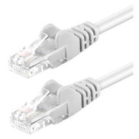 Patchcord Cat6 UTP 0,3m 100% CU biały