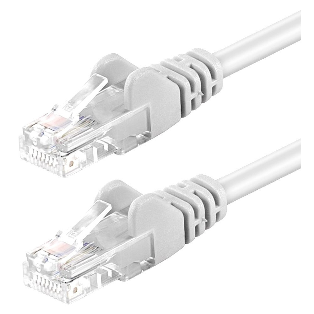 Patchcord Cat6 UTP 0,3m 100% CU biały