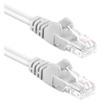 Patchcord Cat6 UTP 0,3m 100% CU biały