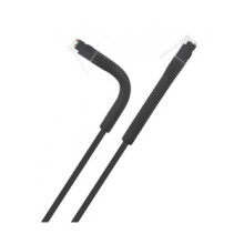 Patchcord Cat6a F/FTP 0,3m 100% CU czarny FlexiBoot Slim