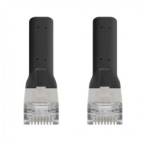 Patchcord Cat6a F/FTP 1m 100% CU czarny FlexiBoot Slim