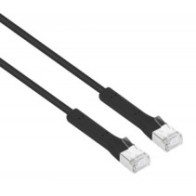 Patchcord Cat6a F/FTP 2m 100% CU czarny FlexiBoot Slim