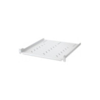 Półka 1U 470mm rack 19, 4 pkt mocowania, perforowana, szara