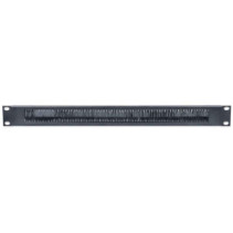 Przepust kablowy szczotkowy 1U rack 19, czarny