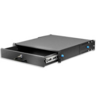 Szuflada do szaf Rack 19 2U z zamkiem, 465mm, czarna