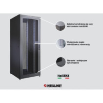 Szafa stojąca rack 19 42U 800x800 drzwi perforowane