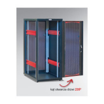 Szafa stojąca rack 19 20U 600x1000 drzwi perforowane