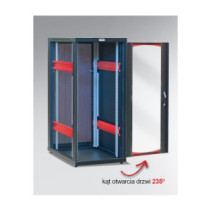 Szafa stojąca rack 19 20U 600x1000 drzwi szklane