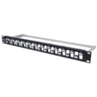 Patch panel 24P keyst 1U tray