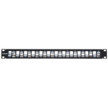 Patch panel 24P keyst 1U tray