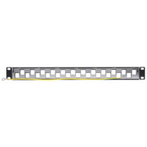 Patch panel 24P keyst 1U tray