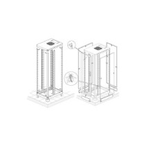 Szafa stojąca złożona 27U 600x600 rack 19 drzwi szklane