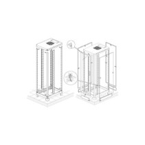 Szafa stojąca złożona 27U 600x800 rack 19 drzwi szklane