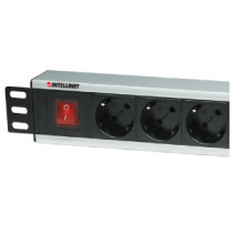 Listwa zasilająca 19" 1.5U, 8x Schuko, kabel 3m Schuko, włącznik