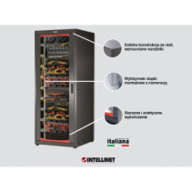 Szafa stojąca rack 19 42U 800x800 drzwi szklane