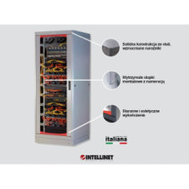 Szafa stojąca rack 19 33U 600x600 drzwi szklane cokół