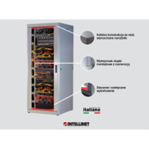 Szafa stojąca rack 19 20U 600x800 drzwi szklane
